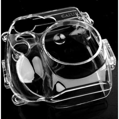 Cute Crystal Clear Hard Camera Case Cover with Strap for Fujifilm Instax Mini 7s Protects camera from scratches dust damages