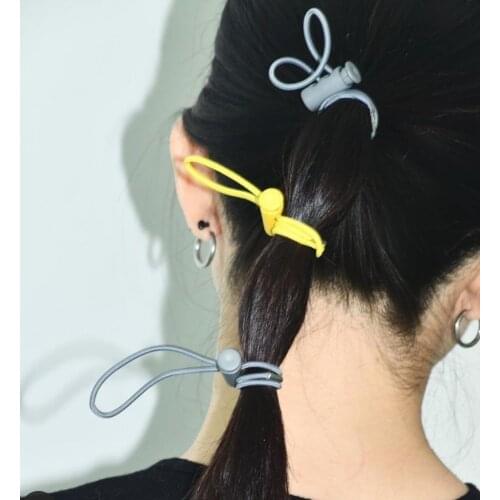 Niche Goodies Elastic Rope Buckle Design Head Rubber Band Cute Girl Jewelry Accessories