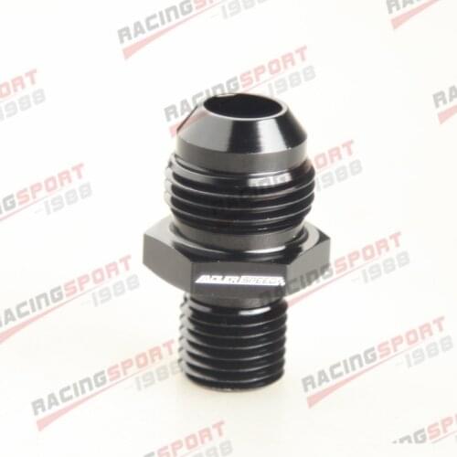 Straight Male -8AN 8AN AN8 AN-8 Flare To M14x1.5 Metric Fitting Aluminum Black