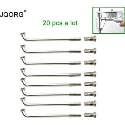 JQORG Motorcycle Spokes 8G Diameter 3.7mm Length Customize 60-310mm Range 304 Stainless Steel Material Electric Motorcycle Spoke