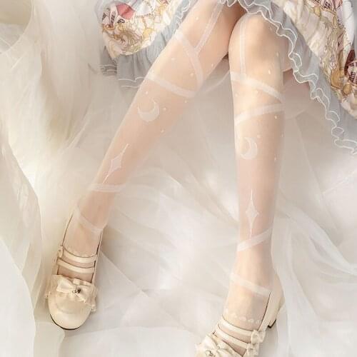 Xingyue Church Lolita Stockings Thin Lolita Sweet Over Knee Socks Teen Girls Student Kawaii Thighs Socks College style Cosplay