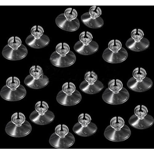 10pcs Aquarium Fish Tank Suction Cup Sucker Holders PVC Clear For 4/6mm Air Line Tube Hose Pump Wire
