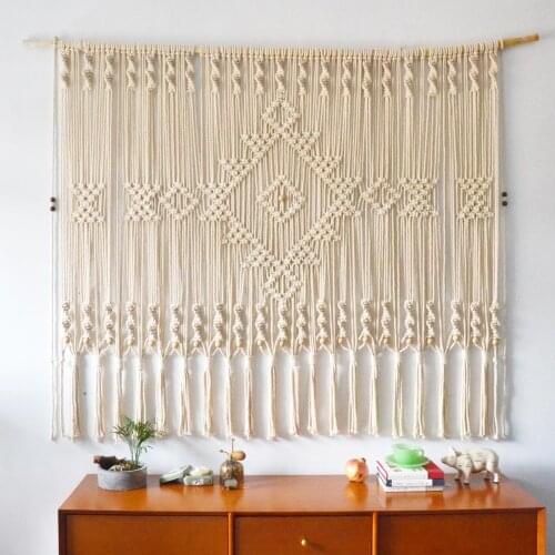 130cm x 110cm Macrame Curtain,Macrame Wedding Arch Backdrop, Macrame Wall Hanging, Boho Door Window Curtain, Photo Backdrop