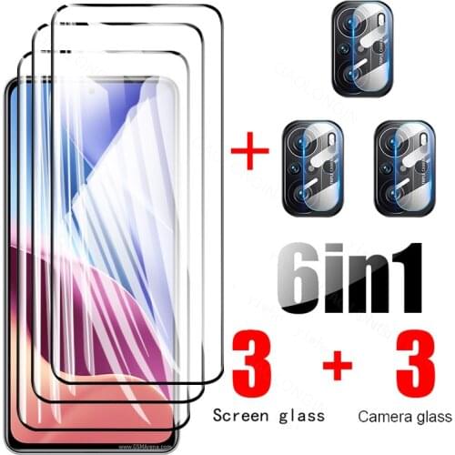 4 in 1 For Xiaomi Poco F3 Glass for Xiaomi Poco F3 F2 X3 Pro NFC Tempered Glass Film Screen Protector Poco F 3 Camera Len Glas