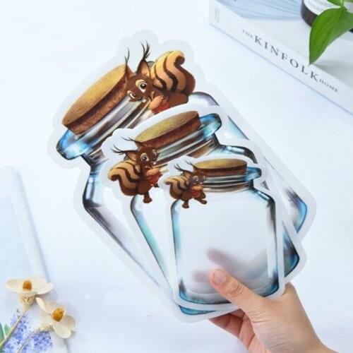 5Pcs Reusable Mason Jar Bottles Bags Nuts Candy Cookies Bag Seal Fresh Food Storage Bag Snacks Zipper Sealed Kitchen Organizer