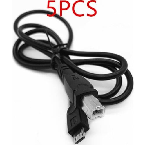 5x Micro Usb Male To USB 2.0 B Male Data OTG Cable Cord Phone Printer Scanner Support Smart Phonetablet