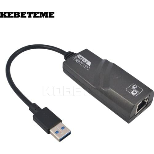 KEBETEME USB 3.0 10/100/1000Mbps Gigabit Ethernet USB3.0 to RJ45 External Network Card LAN Adapter for windows XP,Vista 7 8 MAC