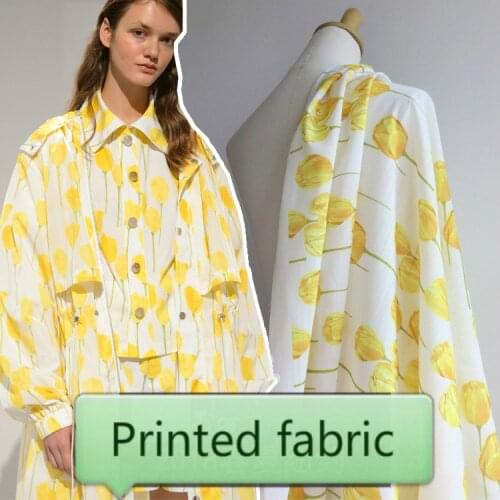 Digital printing polyester fabric brand dress womens 100% polyester fabric meter handmade DIY fabric wholesale cloth