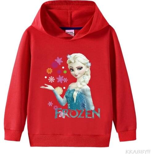 Disney Frozen Autumn boys brand clothes children Hoodies Sweatshirts Girls cotton print kids sweatshirts