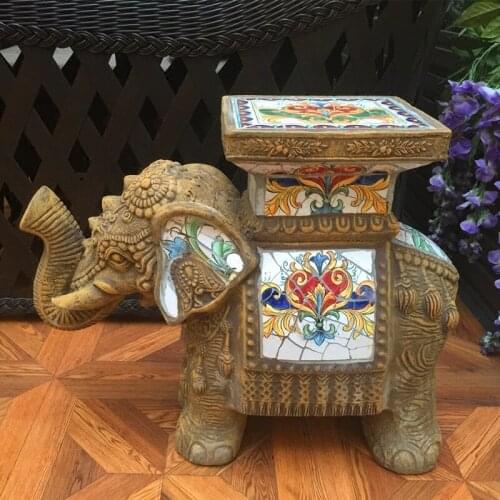Courtyard Lobby villa garden Fortune Elephant Porcelain Home Crafts Decoration Ornaments