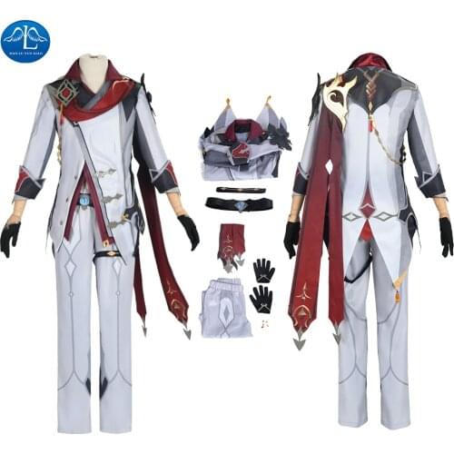 Game Genshin Impact Tartaglia Dadaliya Game Suit Uniform Cosplay Costume Da Da Li Ya Halloween Party Outfit For Men 2020 NEW