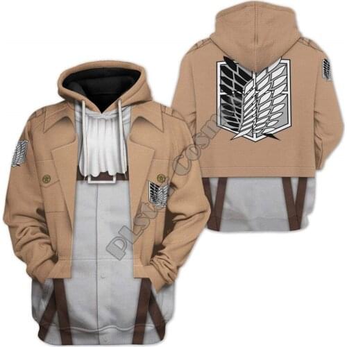 Attack on titan Cosplay Costumes 3D Printed Men For Women hoodies Streetwear Fashion Hoodie/Sweatshirts Jacket 03