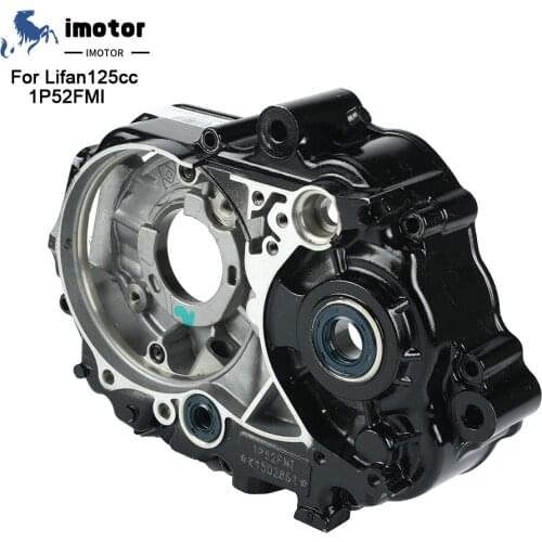 125cc Motorcycle Left CrankCase Cover With Bearing For Lifan 125 Horizontal Kick Starter Engines Dirt Pit Bikes Parts