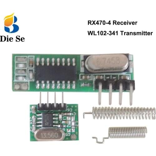 433Mhz RF Receiver and Transmitter Module 433Mhz Remote controls For Arduino uno Wireless module DIY Kits Superheterodyne 433