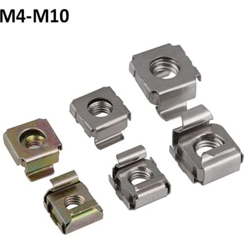 Stainless Steel Snap-In Nuts Square Nuts Square Floating Cassette Nut Cabinet Nuts Cabinet Nuts Cage Nut Cage Nut M4-M10