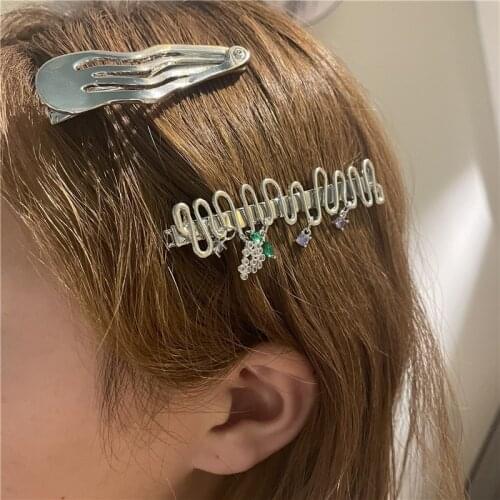 New Fruit Vine Metal Hairpin Niche Clip Everyday All-match Side Clip Wave Bangs Clip Duckbill Clip For Women Hair Accessories