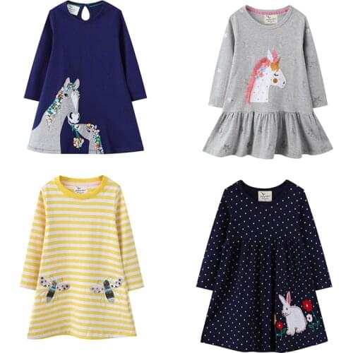 Jumping Meters New Arrival Princess Girls Dresses Autumn Spring Hot Selling Childrens Party Girls Clothing Toddler Frocks Dress