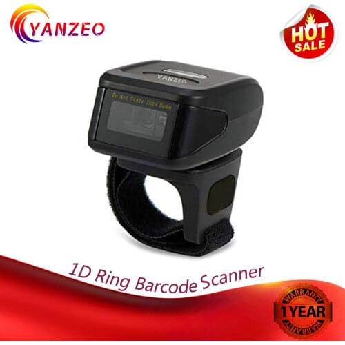 Yanzeo Portable Wearable Finger Ring 2.4G Bluetooth Mini Barcode Scanner 1D 2D QR Reader For POS System Inventory