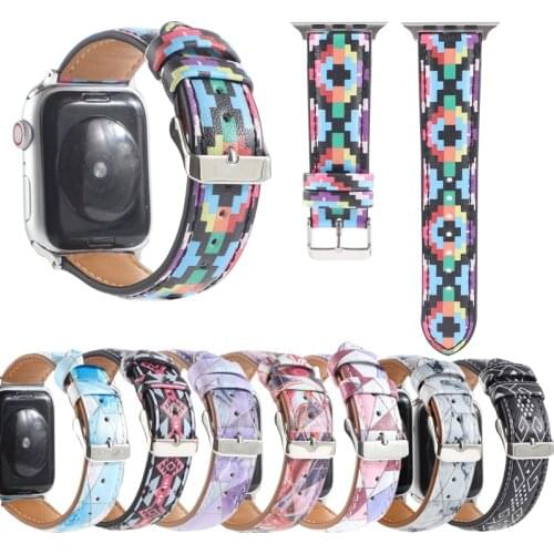 Genuine Cow Leather loop Bracelet Belt Band for Apple Watch 6 SE 5 4 42MM 38MM 44MM 40MM Strap for iWatch 6 5 4 Wristband correa