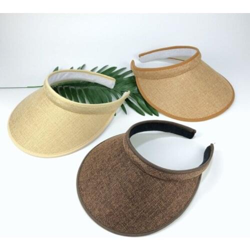 Summer Breathable Straw Sun Hats Kids sports Topless Empty Sun Visor Cap hat Sea Beach Boy Casual Sport Flexible Caps Casquette