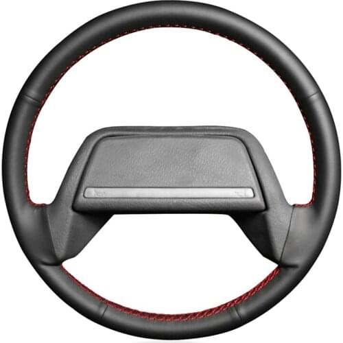 Hand-stitched Black PU Faux Leather Car Steering Wheel Cover for Lada 2114 2001-2013 2108 1998-2005 2115 1998-2010 2011 2012