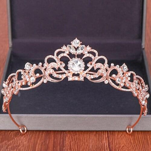 Baroque Crystal Rhinestone Wedding Crown Tiara Hair Ornaments Bridal Crown Diadem Headpiece For Wedding Hair Accessories Jewelry