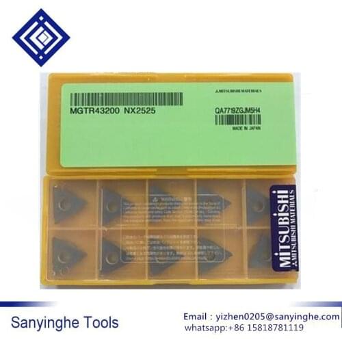 High quality 10pcs /lots NX2525 MGTR43125/MGTR43150/MGTR43200/MGTR43230/MGTR43250/MGTR43300 cnc carbide turning inserts