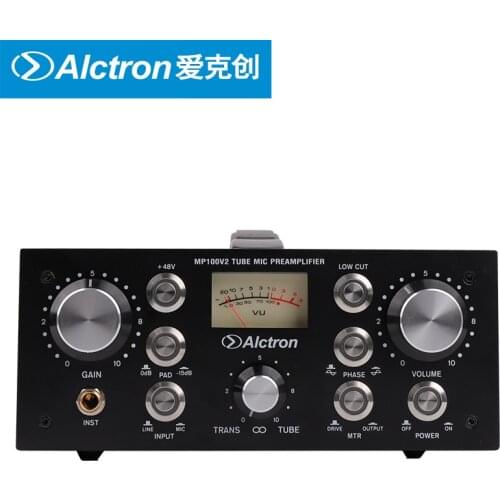 Alctron MP100V2 recording studio tube&fet mic preamplifier with multi-function knobs,amplify each signal carefully pre amp