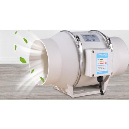 4 inch 220V Exhaust Fan Home Silent Inline Pipe Duct Fan Bathroom Extractor Ventilation Kitchen Toilet Wall Air Clean Ventilator