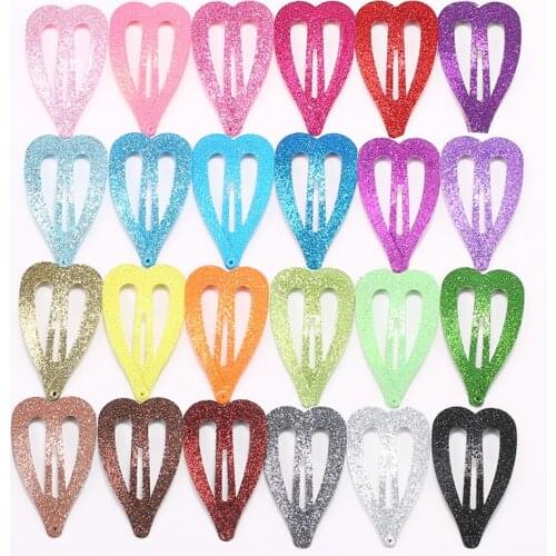 20Pcs/Lot Lovely Hair Accessories Kids Hair Clips Powder Dripping Heart Star Hairpins for Girls Fashion Candy Color Hairclips