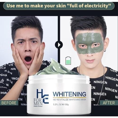 1-Hearn Whitening Mask Mud Mask In addition to Blackheads Acne Acne Whitening Facial Care Men Deep Clean Purification