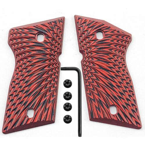 1pair Sunburst Texture G10 Grips for CZ 2075 RAMI, CZ 2075 Accessories With Screws