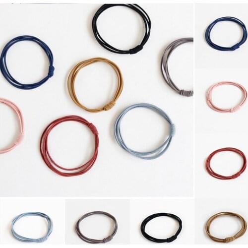 1Pcs Colorful 4 in 1 Knot Elastic Rubber Bands Hair Scrunchies for Women Girls Hair Tie Accessories Ponytail Holders Headwear