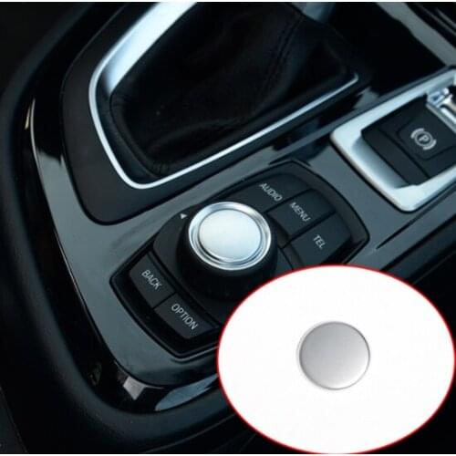 ABS Matte Chrome Multimedia Switch Sequin Cover Trim For BMW 2 Series F45 F46 218i 2015-2017 Car Accessories