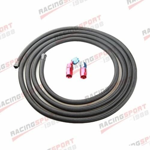 AN10 -10AN Nylon Braided Oil Fuel Line + Swivel Hose End Adaptor Kit