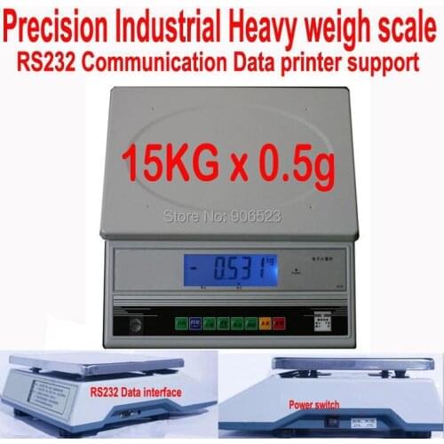 Free shipping Counting scale 15KG x 0.5g APTW418 RS232 Port data Print industrial balance bench scale
