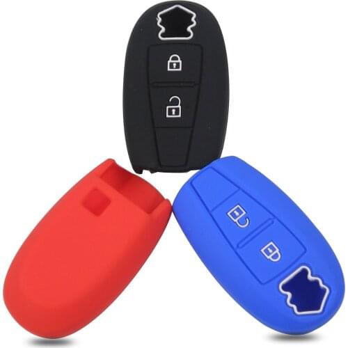 Bilchave 2BT Silicone Car Key Case Cover Fob For Suzuki Swift Kizashi SX4 S-Cross Car Keyless Fob Set Skin Holder Protection