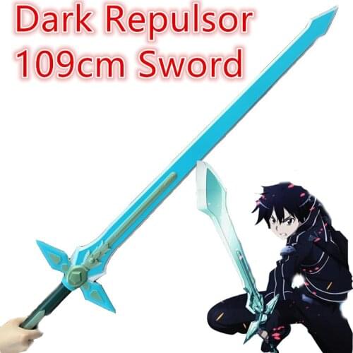 109cm Big Sword SAO Asuna Weapon Dark Repulser Sword Elucidator 1:1 Cosplay Sword Sword Art Online PU Model Kids Toy Gift