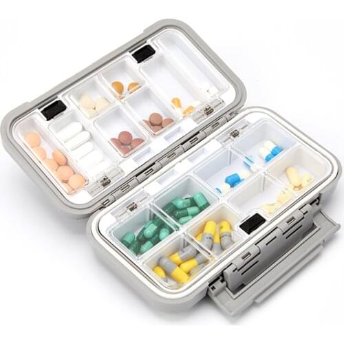 16 Grid Travel Pill Box Medicine Storage Organizer Container Drug Dispenser Independent Lattice Pill Case Fishing Tackle Box