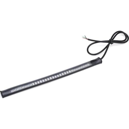 1PC 3 In 1 Flexible 48 LED SMD PVC Rubber Strip Motorcycle Car Tail Turn Signal Brake Stop Light 12V For ATV Moped Scooter