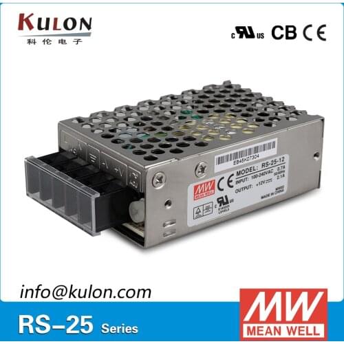 Meanwell RS-25-12 Single Output 25W 12V 2.1A Power Supply CB UL CE mean well 12V power