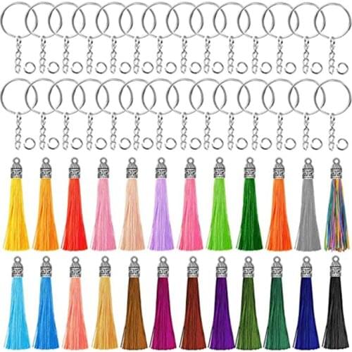 60mm Leather Tassel For Keychain Cellphone Straps Jewelry Fiber Fringe Suede Tassel DIY Pendant Summer Jewelry