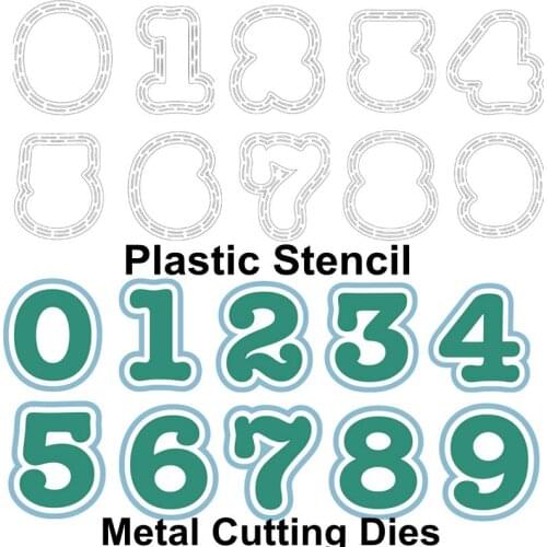 0-9 Numbers Metal Cutting Dies/Plastic Stencil DIY Card Album Making Scrapbooking Template Stencil Crafts Decor New Dies 2019