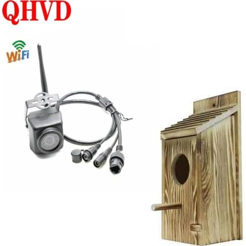 Mini waterproof infrared night vision 940mn WIFI HD H.265 1080P 5MP P2P ONVIF small surveillance pet bird watching camera camhi
