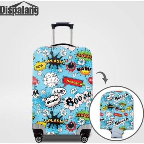 Cartoon Doodle Travel On Road Luggage Protective Covers For 18-32 inch Trolley Case Elastic Suitcase Cover Travel Accessories