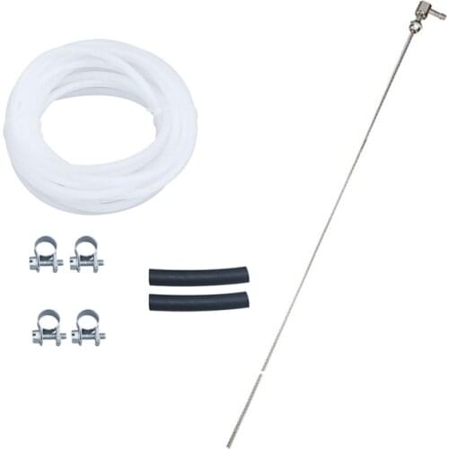 NEW-490mm Heater Fuel Stand Pipe Hose Gas Tank Pick Up Clip Pipe Tube Line with 4 Clamps for Webasto Eberspacher T5 T6