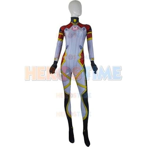 New D.Va Carbon Fiber Cosplay Costume D.va Plugsuit Adults Kids Superhero Halloween Bodysuit Zentai Second Skin Suit