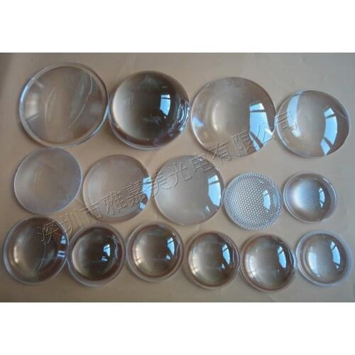 35 - 49.3mm Optical PMMA Plastic Focal Length LED Plano Convex Lens DIY Condensing Focusing Lens 1PC