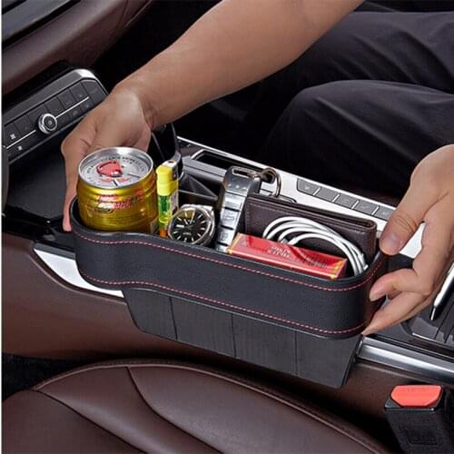 Car Seat Gap Organizer PU Leather Seat Gap Slit Pocket Car Accessories Catcher Organizer Multifunctional Car Accessories