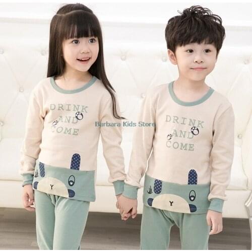 Autumn Kids Pajamas Sets Boys Sleepwear Pyjamas Childrens Pajamas Suit Baby Girl Clothes Little Teens Long Sleeve Girls Pijamas